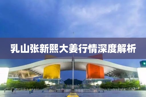 乳山张新熙大姜行情深度解析