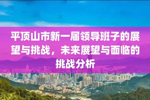 平顶山市新一届领导班子的展望与挑战，未来展望与面临的挑战分析