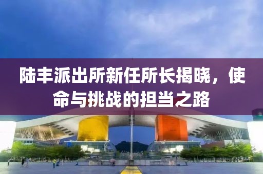 陆丰派出所新任所长揭晓，使命与挑战的担当之路