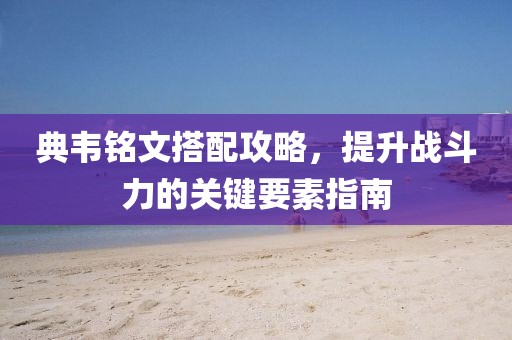 典韦铭文搭配攻略，提升战斗力的关键要素指南
