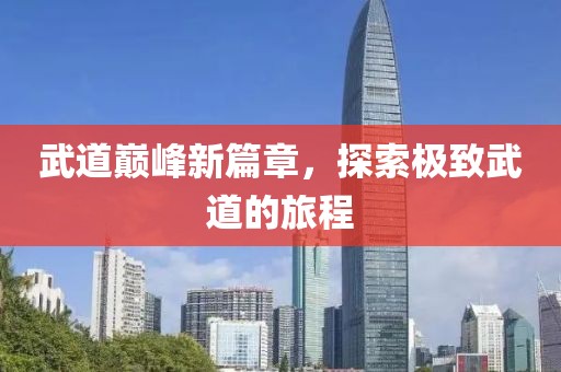 武道巅峰新篇章，探索极致武道的旅程