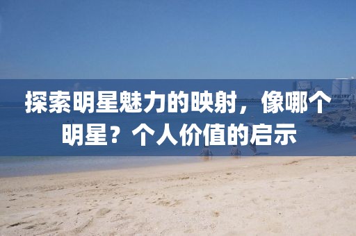 探索明星魅力的映射，像哪个明星？个人价值的启示