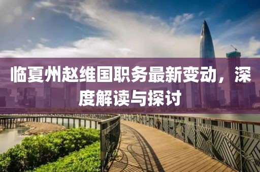 临夏州赵维国职务最新变动，深度解读与探讨