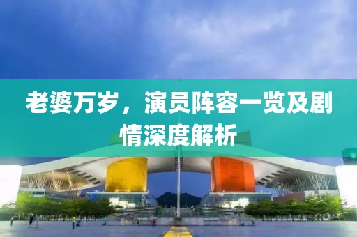 老婆万岁，演员阵容一览及剧情深度解析