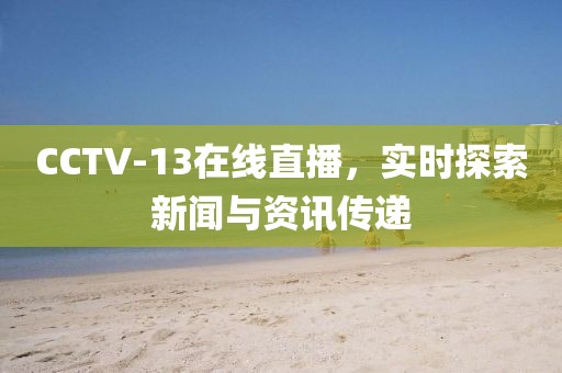 CCTV-13在线直播，实时探索新闻与资讯传递