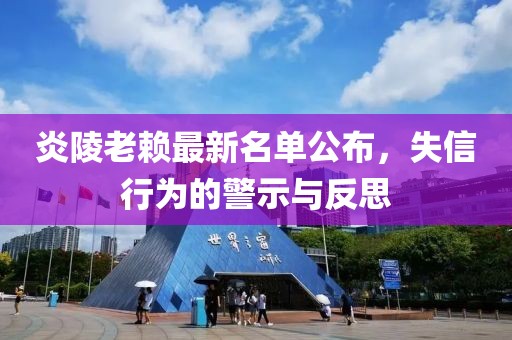 炎陵老赖最新名单公布，失信行为的警示与反思
