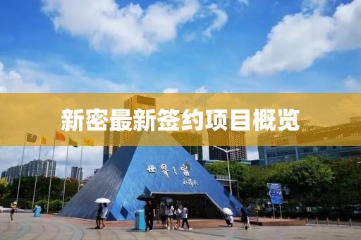 新密最新签约项目概览