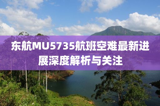 东航MU5735航班空难最新进展深度解析与关注
