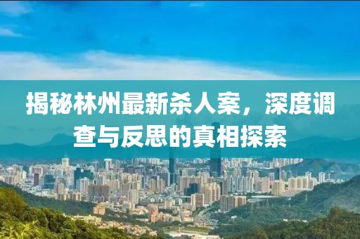揭秘林州最新杀人案，深度调查与反思的真相探索