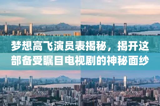 梦想高飞演员表揭秘，揭开这部备受瞩目电视剧的神秘面纱