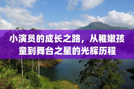 小演员的成长之路，从稚嫩孩童到舞台之星的光辉历程