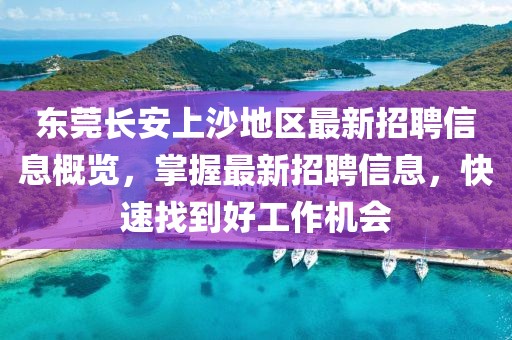 东莞长安上沙地区最新招聘信息概览，掌握最新招聘信息，快速找到好工作机会