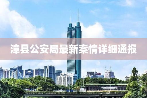 漳县公安局最新案情详细通报