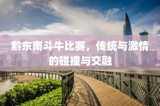 黔东南斗牛比赛，传统与激情的碰撞与交融