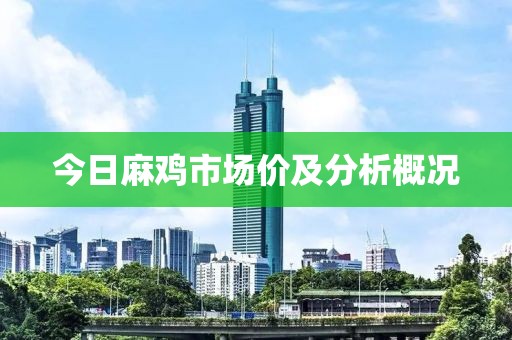 今日麻鸡市场价及分析概况