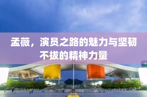 孟薇，演员之路的魅力与坚韧不拔的精神力量