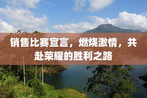 销售比赛宣言，燃烧激情，共赴荣耀的胜利之路