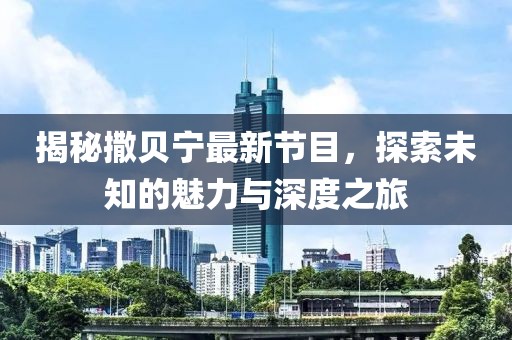 揭秘撒贝宁最新节目，探索未知的魅力与深度之旅