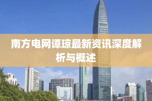 南方电网谭琼最新资讯深度解析与概述