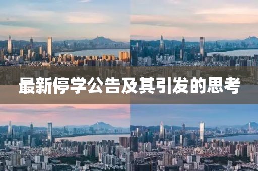 最新停学公告及其引发的思考