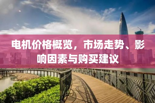 电机价格概览，市场走势、影响因素与购买建议