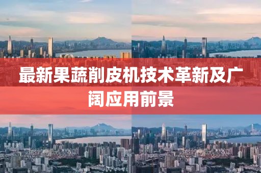 最新果蔬削皮机技术革新及广阔应用前景