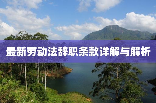 最新劳动法辞职条款详解与解析
