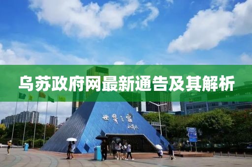 乌苏政府网最新通告及其解析