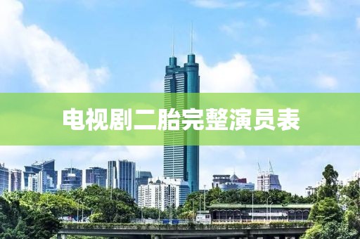电视剧二胎完整演员表