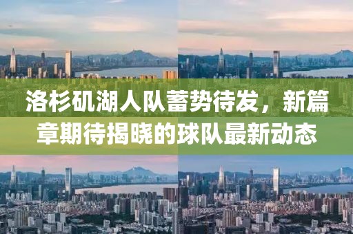 洛杉矶湖人队蓄势待发，新篇章期待揭晓的球队最新动态