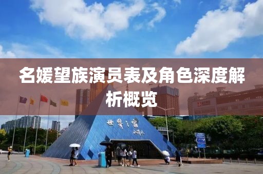 名媛望族演员表及角色深度解析概览