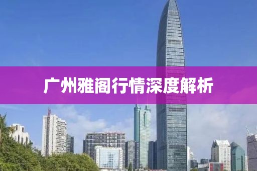 广州雅阁行情深度解析