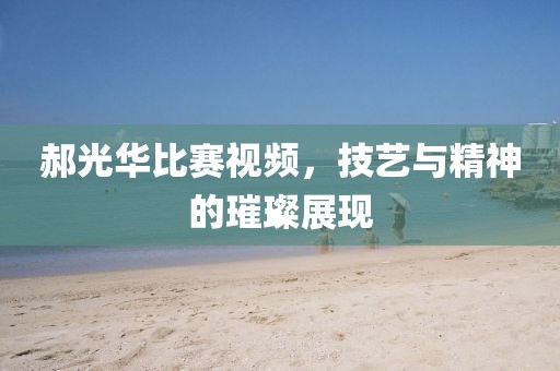 郝光华比赛视频，技艺与精神的璀璨展现