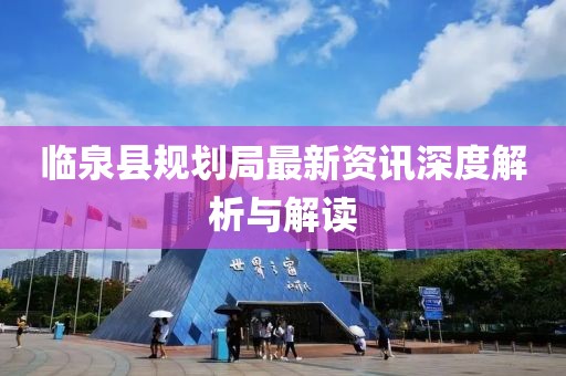 临泉县规划局最新资讯深度解析与解读