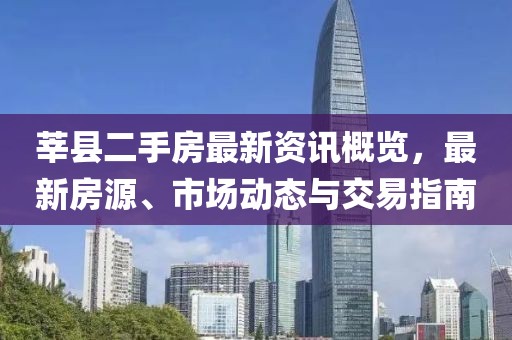 莘县二手房最新资讯概览，最新房源、市场动态与交易指南