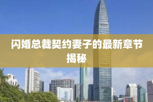 闪婚总裁契约妻子的最新章节揭秘