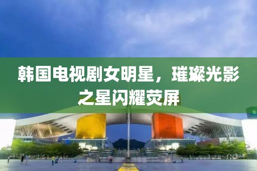 韩国电视剧女明星，璀璨光影之星闪耀荧屏