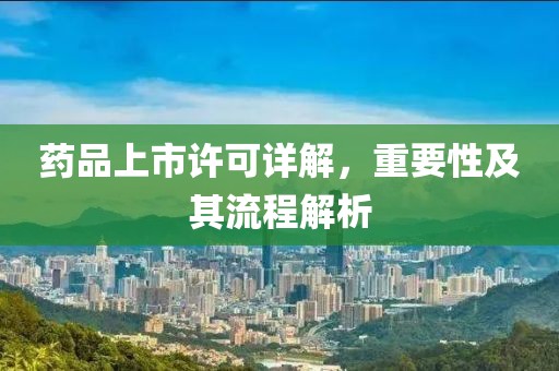 药品上市许可详解，重要性及其流程解析