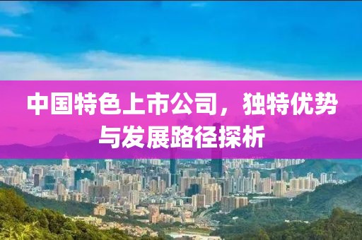 中国特色上市公司，独特优势与发展路径探析