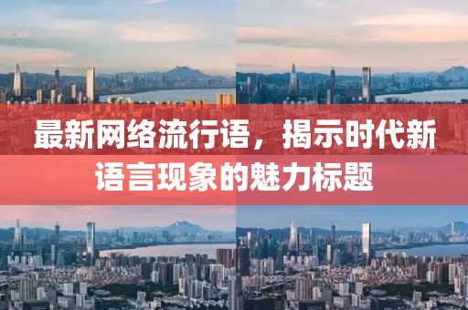 最新网络流行语，揭示时代新语言现象的魅力标题