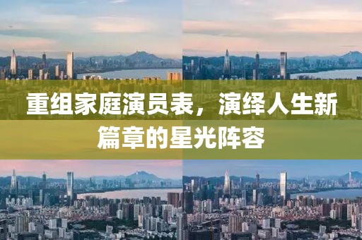 重组家庭演员表，演绎人生新篇章的星光阵容