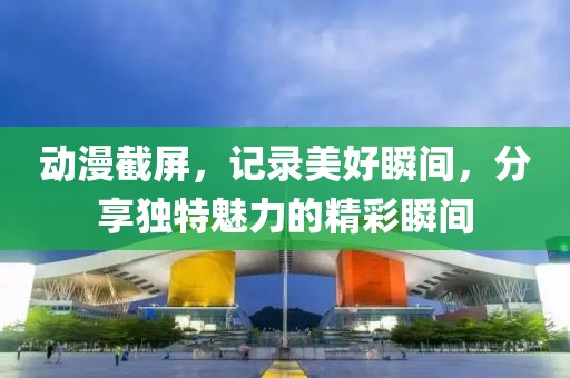 动漫截屏，记录美好瞬间，分享独特魅力的精彩瞬间