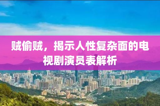 贼偷贼，揭示人性复杂面的电视剧演员表解析