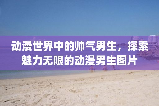 动漫世界中的帅气男生，探索魅力无限的动漫男生图片