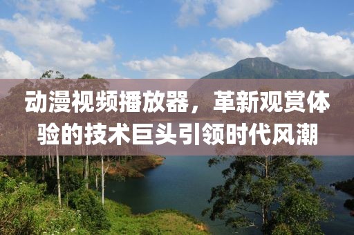 动漫视频播放器，革新观赏体验的技术巨头引领时代风潮