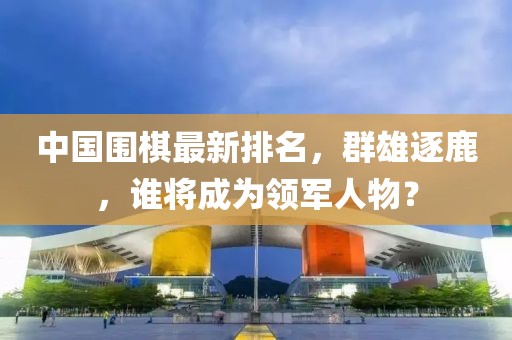 中国围棋最新排名，群雄逐鹿，谁将成为领军人物？