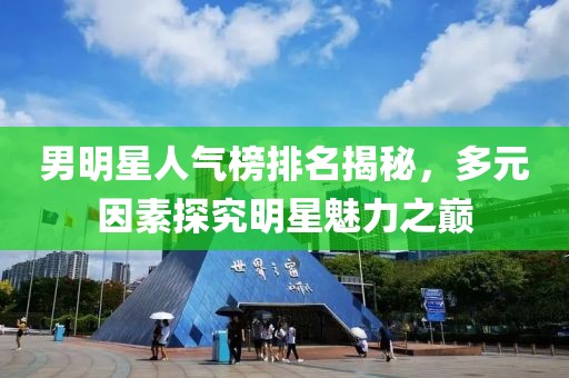 男明星人气榜排名揭秘，多元因素探究明星魅力之巅