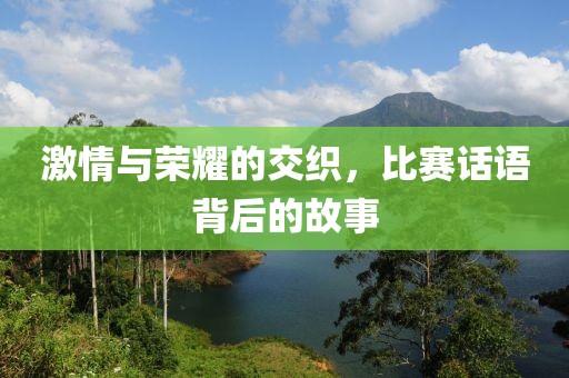 激情与荣耀的交织，比赛话语背后的故事