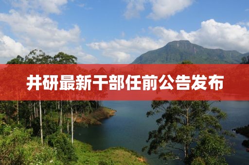 井研最新干部任前公告发布