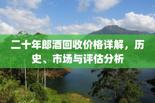 二十年郎酒回收价格详解，历史、市场与评估分析